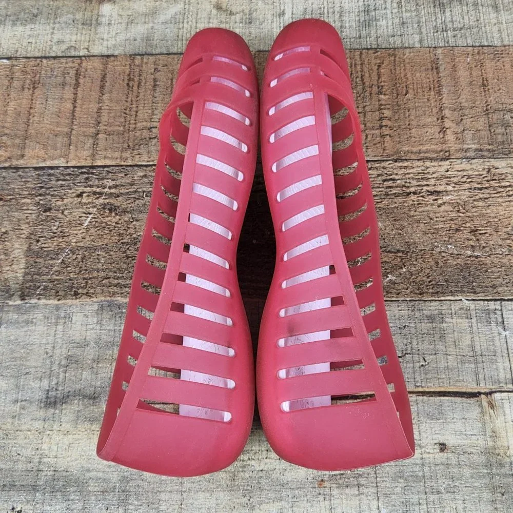 Crocs Adrina II Jelly Flat Women 5 Pink Slip On Sandal Cutout Design Waterproof - Picture 7 of 9